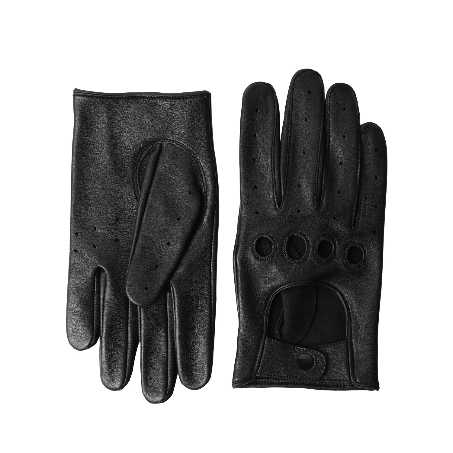 BlackLeather Driving Gloves
